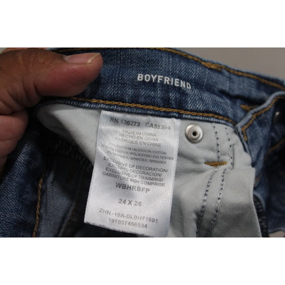 Wrangler Women Blue Jeans Boyfriedn Fit Casual Size 24X26 - Picture 3 of 9